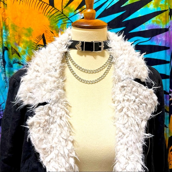 🌈⌗𝕡𝕠𝕡𝕤𝕥𝕨𝕠𝕣𝕝𝕕 𝕤𝕙𝕠𝕡 Jackets & Blazers - 🌈 Lovely Sherpa moto jacket